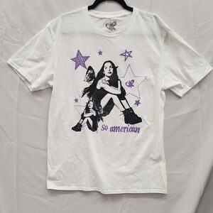 Olivia Rodrigo White and Purple Graphic Women's Tee